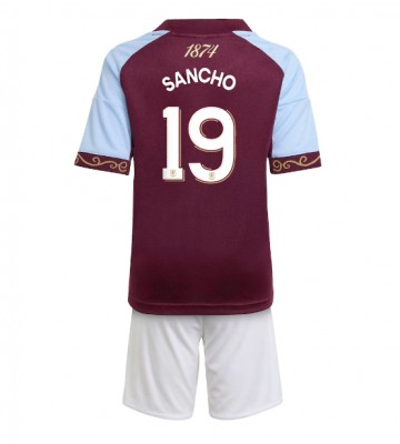 Aston Villa Jadon Sancho #19 Replika Babytøj Hjemmebanesæt Børn 2025-26 Kortærmet (+ Korte bukser)
